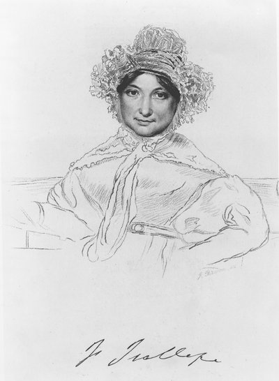 Frances Trollope (1780-1863) engraved by F. Brown by English School